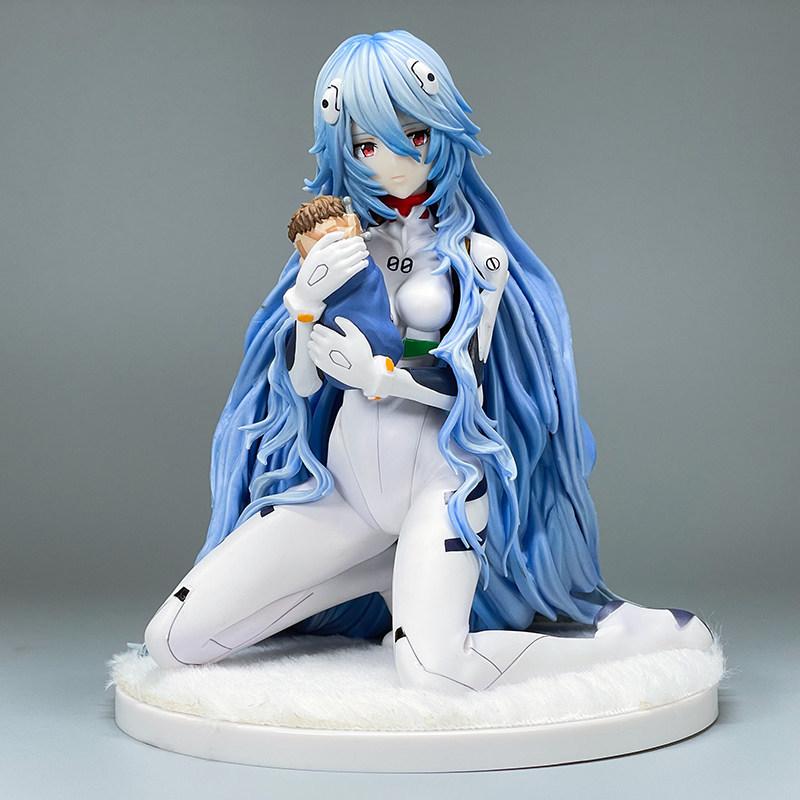 New Anime Neon Genesis Evangelion Eva Ayanami Rei 18cm Kawaii PVC Figure Collectible Model Toy Xmas Gift for Kids Doll Ornament
