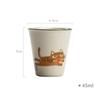 Cartoon Cute Cat Ceramic Kung Fu Teacup Japanese Tea Cup 45ML Porcelain Espresso Cup Coffee Mug