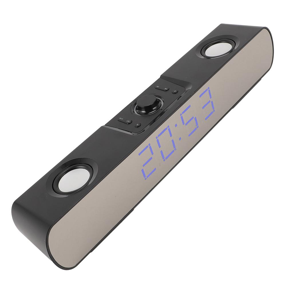 Computer Speaker HiFi Stereo Built In Subwoofer Support USB   In PC Gaming Speaker with Alarm Clock FM Radio for Laptop Display