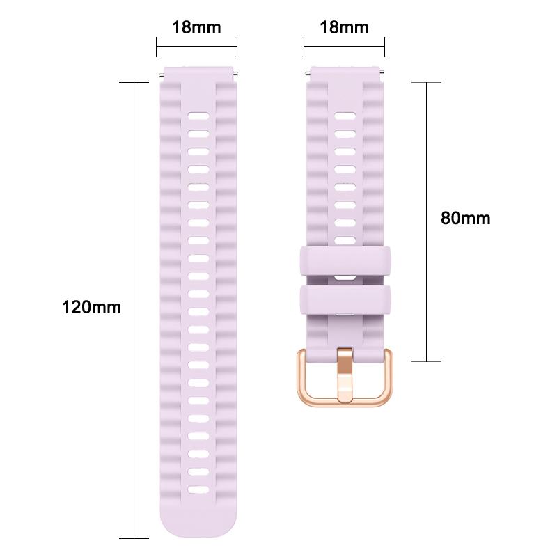 18mm Universelles Armband für Xiaomi S4 41mm Sport Atmungsaktives Silikon-Armband für Xiaomi S4 18mm Roségold Schnalle Design Armband