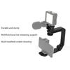 Video Stabilizer for Clear and Steady Shots with Professional Handle for Videos Phones Flash Light Folding Support