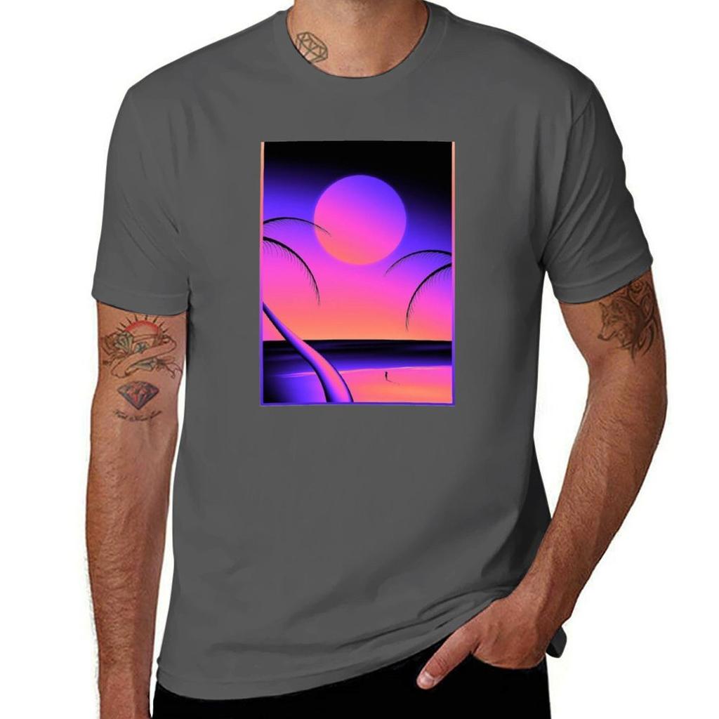 Outrun Strand T-Shirt Outdoor Sport Kurzarm Top