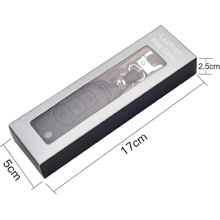 ROYALFOX(TM 2/3 Buttons Leather Flip Remote Key Fob Case Cover for 2015 2016 2017 2018 2019 Ford F150 F250,Focus 3 Escort Kuga Everest Fiesta Mustang