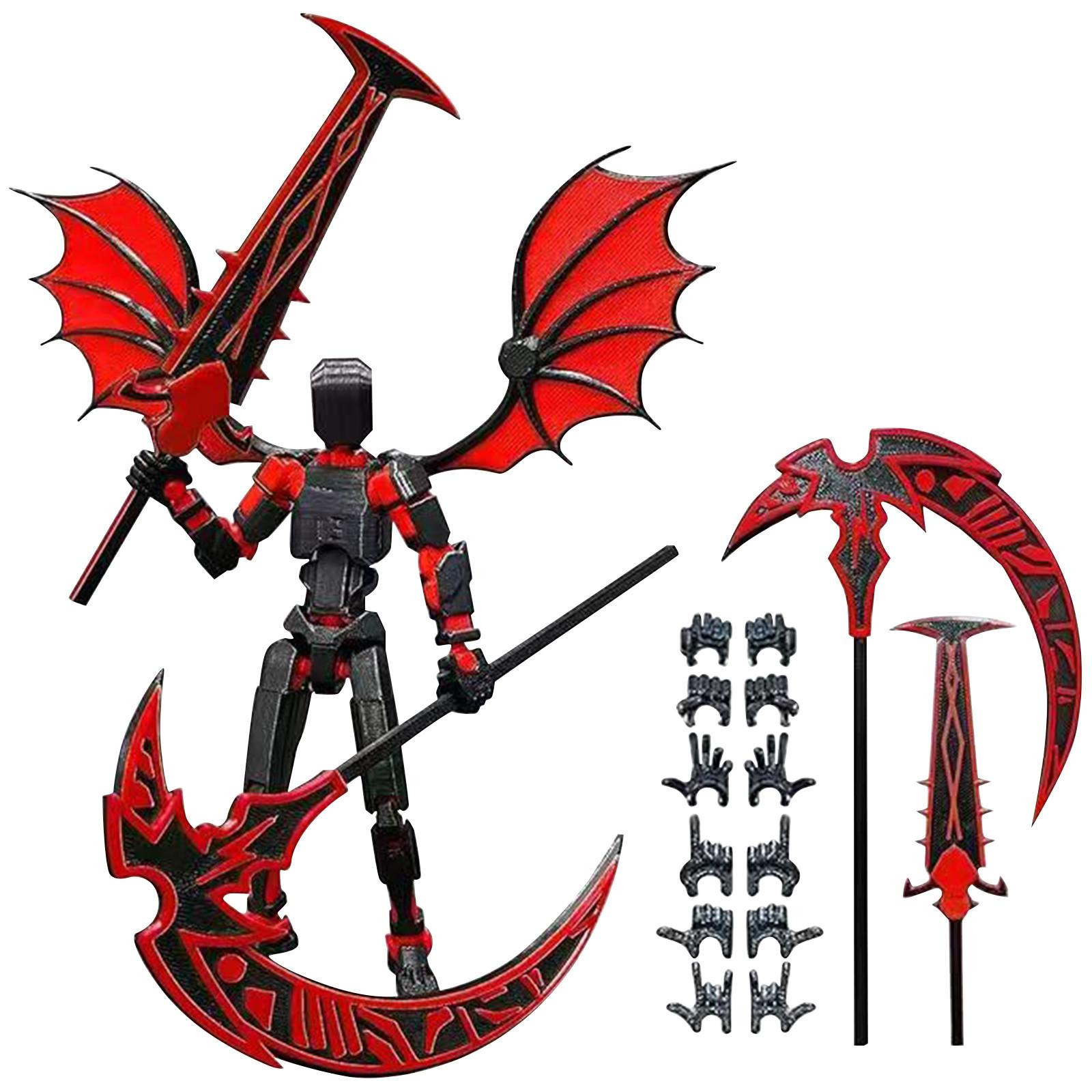 

Набор мобильных кукол, 3D-печатная мобильная кукла-робот Титан, подвижная мобильная кукла, подходит для коллекционеров, украшение рабочего стола One Size красный