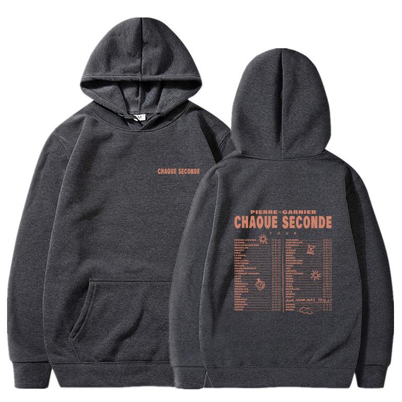 Pierre Garnier Herren-Hoodie zweite Tour Bedrucktes langärmeliges Herren-Freizeit-Hoodie-Sweatshirt