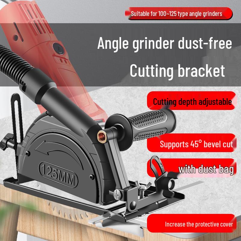 Electric Saw Slotting Base & Dust Cover for Angle Grinder Modification