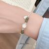 Cuiyan Jewelry S925 Silver Korean Lotus Bracelet, Joyful Light Luxury Hand Jewelry for Women - New Niche Chinese Style.