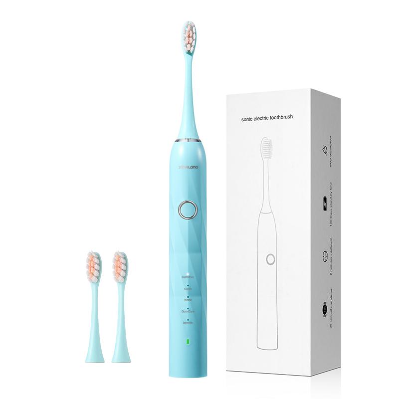 Black Cost -effective Oral Healthy Product High-quality 5 Modes Ultrasonic Electric Toothbrush Piano Process Design for Couple