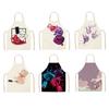 Nail Polish Flax Bib Apron Adult Women Men For Kitchen 65X53Cm Finger Manicure Tech Painting Nail Products