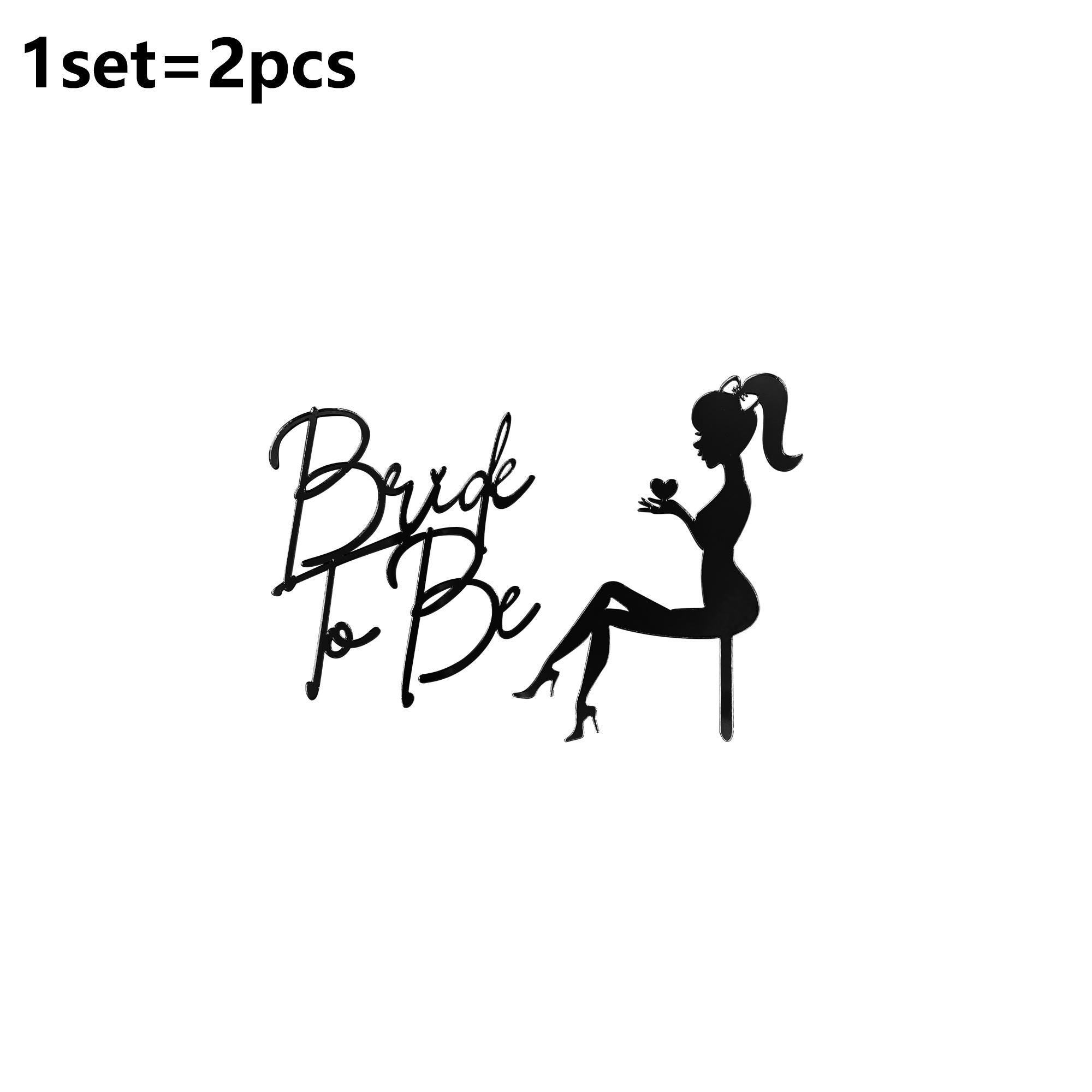 

1set Acrylic Bride To Be High Heels Cake Topper for Wedding Bride Party DIY Cake Dessert Decoration Supplies 1set м ята зелений колір