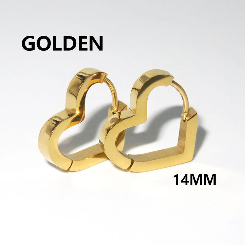 1 Pair Unisex Punk Rock Geometric Triangle Stainless Steel Earrings Women Men Piercing Push-Back Clip Ear Rings Party Zircon