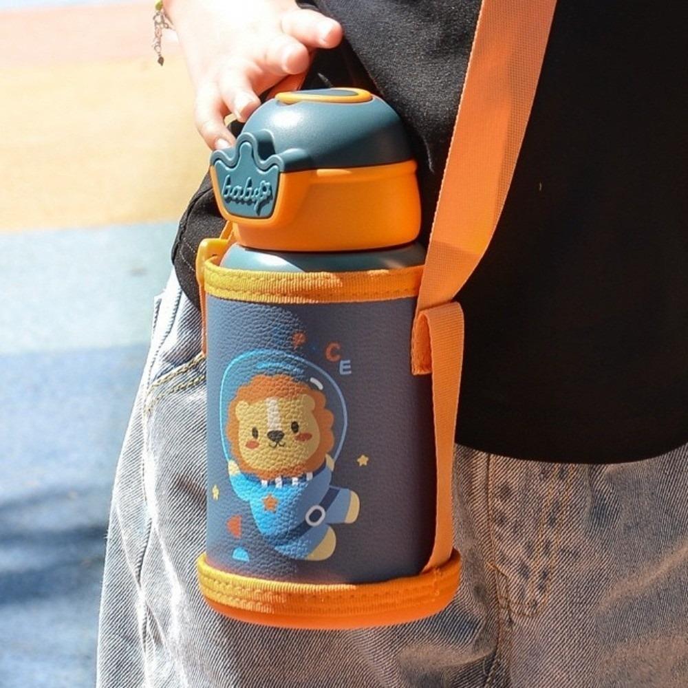 Stainless Steel Children's Water Kettle 480ml Thermal Water Bottle Cute Vacuum Flask  for Students