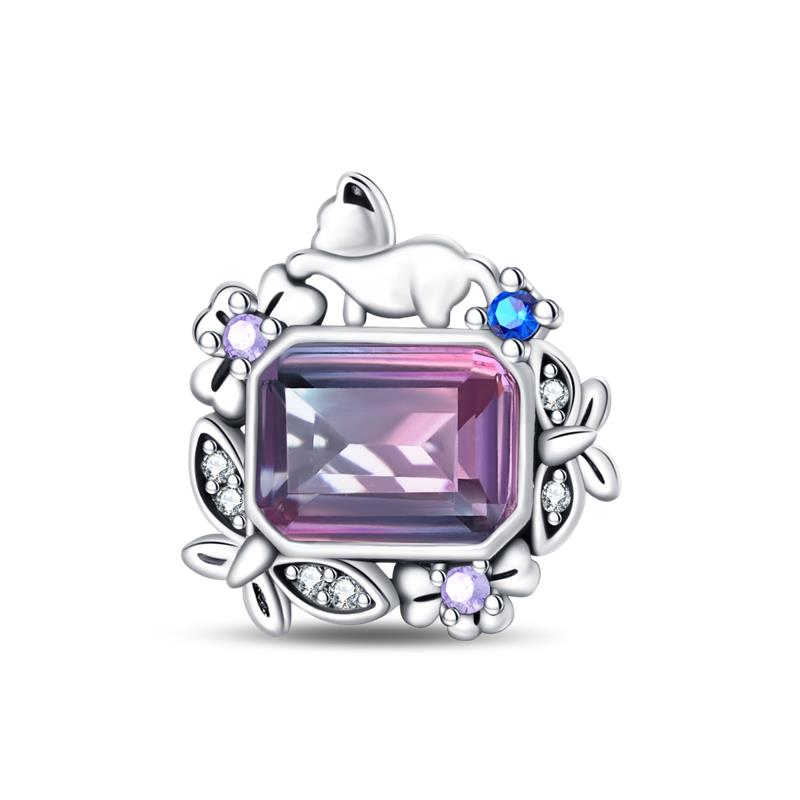 Original New Product Copper Color Shiny Square Dragonfly Pendant Fit Pan Bracelet Diy Charm Woman Jewelry