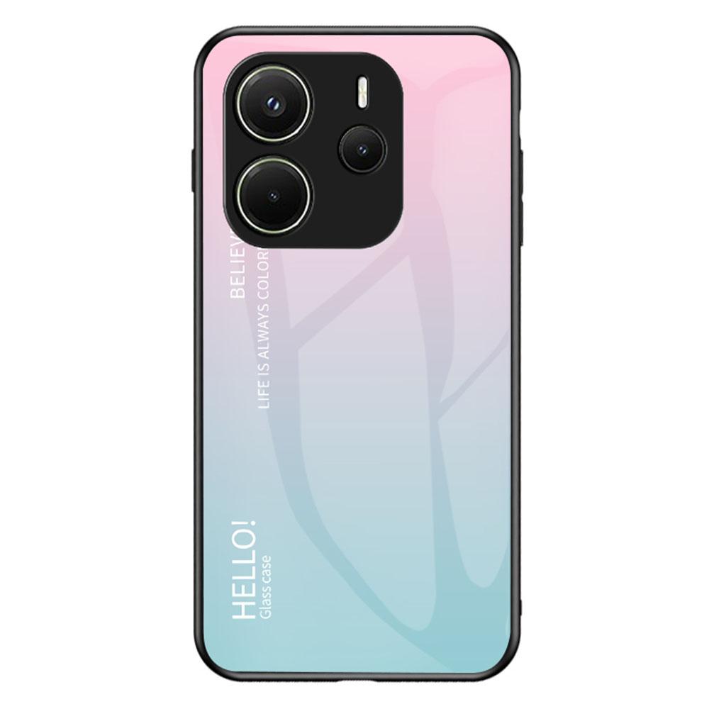 For Xiaomi Redmi Note 14 4G (163.25mm) Etui Ripebestandig Herdet Glass+PC+TPU Telefondeksel