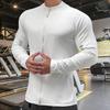 Muži Fitness Sportovní Kabát Lehký Absorpce potu Mikina pro rychlý běh na sucho Kulturistika Mikina se zipem