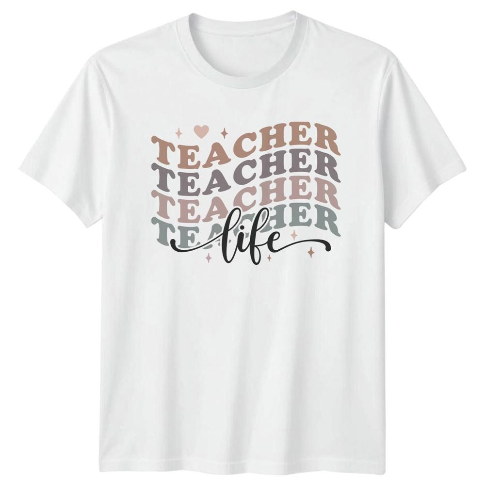 Teacher Life TShirt Retro Groovy Teacher Appreciation Tee S