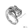 New Punk Style Personality Exaggeration European Lovers' Silver Color Oiled Guitar Ring Finger Jewelry