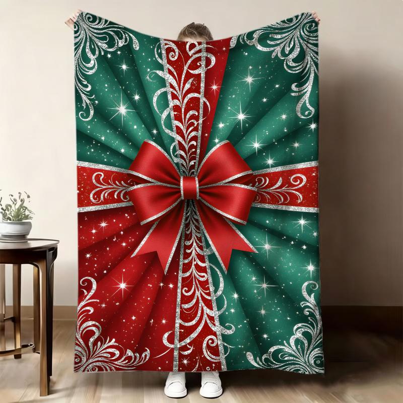 Drink Candy Cane Holiday Fleece Blanket For Winter Bedroom Decor Lightweight Plush Throw Blanket Cover
