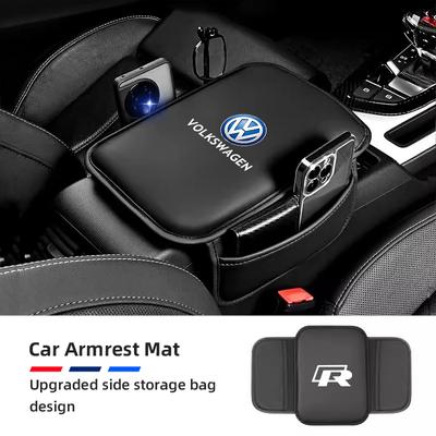 Car Armrest Cushion Arm Rest Mat Interior Storage Bag Accessories For VW GTI Polo Golf Passat Tiguan Arteon Touareg CC Taigo 4HYF