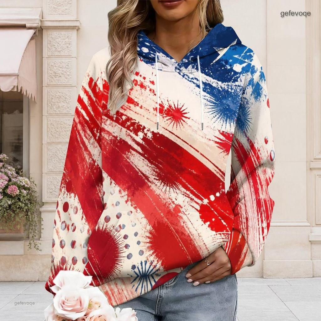 Ladies Plus Size White Drawstring Hooded Sweatshirt Long Sleeve Loose Soft Casual Daily Street Top