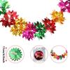 6pcs Foil Christmas Streamer Decorations, Christmas Ceiling Decorations Indoor for Xmas Party, Christmas Colorful Garland Swirls