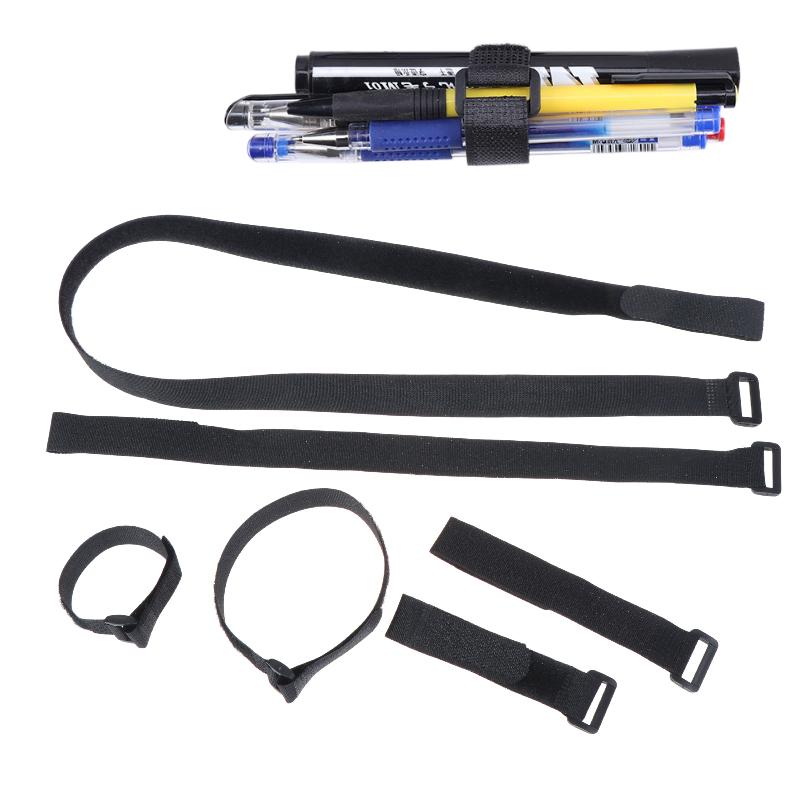 10Pcs Adjustable Nylon Zip Ties Heavy Duty Hook and Loop Fasteners Reusable Tie-downs for Home Travel Cable Organizing Storage