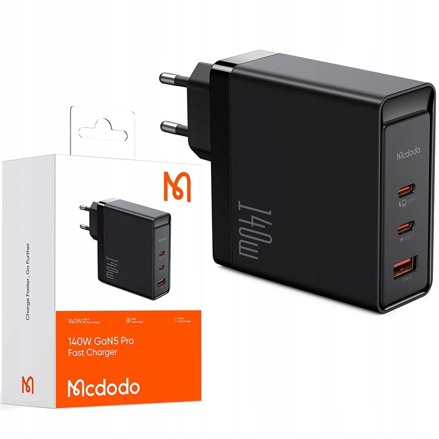 Fast Charger, Gan, Usb-C, Usb, 3 Ports, 140W, Mcdodo