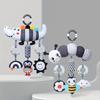 Soft Fabric Animal Wind Chime Rattle, Black-white High Contrast for Stroller/car Seat; Great Baby Shower & Birthday Gift.