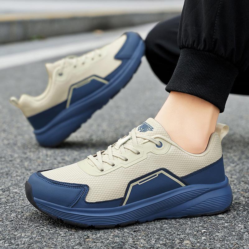 Summer foreign trade large size wide head sports and leisure shoes men's widening and fattening big head shoes wide last mesh walking shoes men's