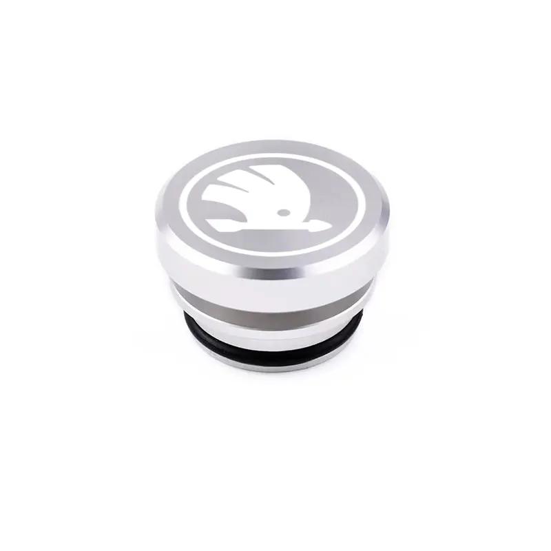 

Car Sticker Universal Aluminum Alloy Ignition Cap Button Car Cigarette Lighter Cover 12V Replacement Dustproof Plug For Skoda an срібний