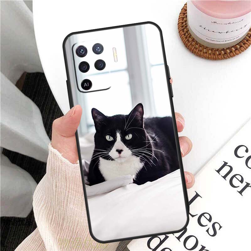 Cute Cat Animal Case For Oppo A98 A58 A78 A18 A38 A60 A80 A40 A77 A57 A17 A74 A54 A94 A96 A76 A16 A15 A5 Pro
