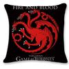 Game Of Thrones Themed Cotton Linen Pillow Cover For Winter Decor Sofa Home Car