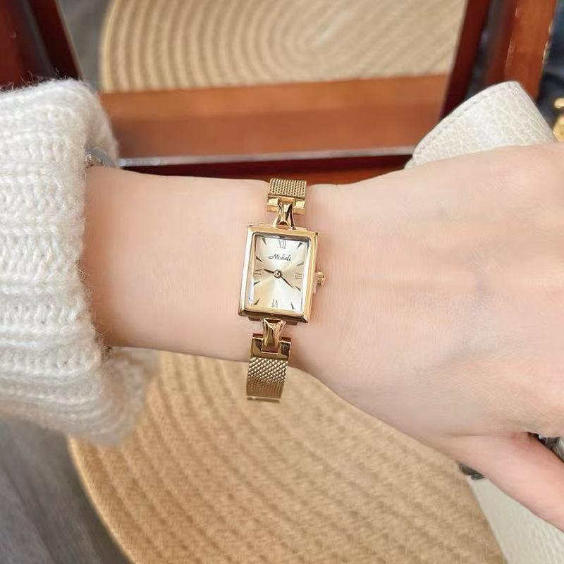 Cold Wind Metal Bracelet Watch Women'S Rectangular Student Watch Quartz Watch