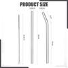Reusable Glass Straws Clear Drinking Shatter Resistant for Tea Sodas Smoothies