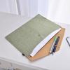 File Bag Pure Color Imitation Linen Folder Office File Bag