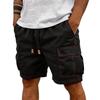 Men's Casual Cargo Shorts Multi Pocket Summer Outdoor Workwear Shorts Elastic Waistband Five Inch Length Durable Fabric