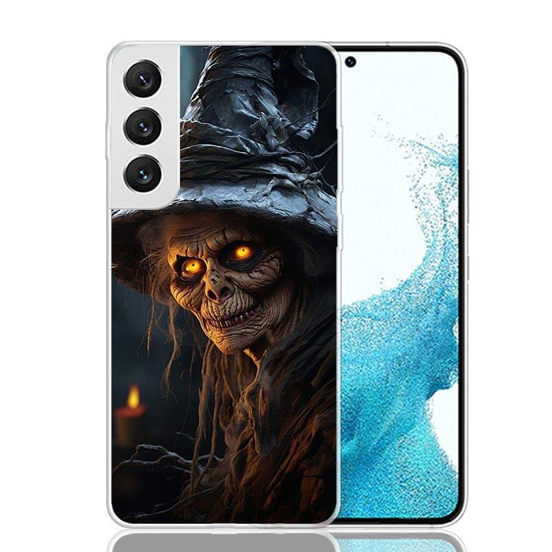 Halloween Moon Witch Horror Phone Case For Samsung Galaxy S26 S25 Edge S24 S23 FE S22 Ultra S21 Plus S20 + Fundas Cover Coque Ga