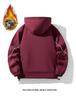 Men's Plus Velvet Thick Hooded Windbreaker - Large Size Warm Loose Workwear Jacket