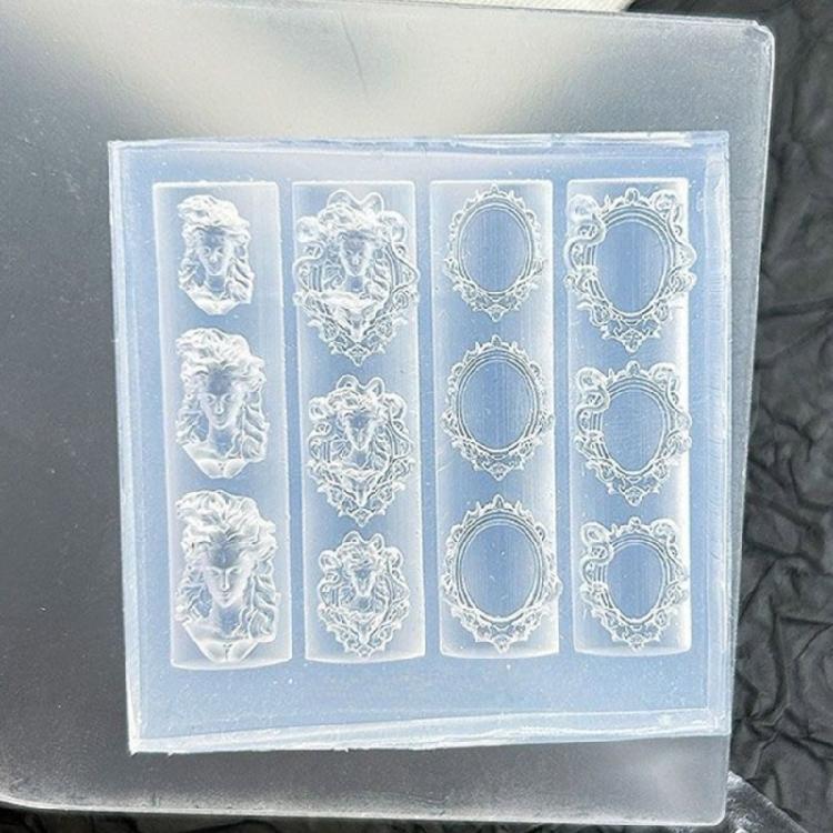 Professional Silicone Mold For Nail Art Medusa Frame Design Reusable DIY Crafting Tool Jewelry Accessories