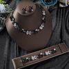 Pearl necklace, earrings, bracelet, jewelry set, women's high-end, fashionable, vintage clavicle chain
