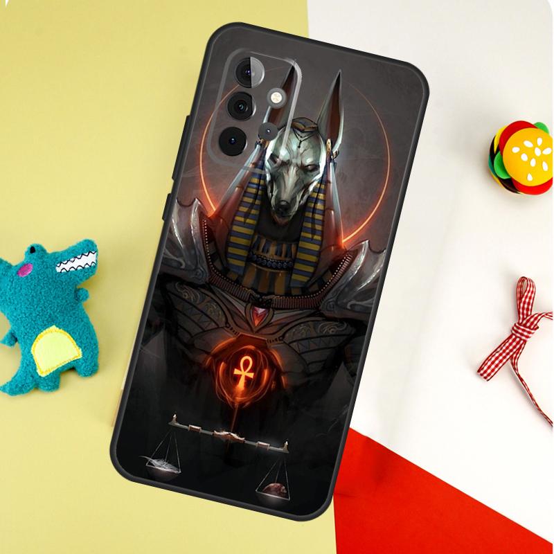 Anubis Ankh Egyptian God For Samsung Galaxy A53 A33 A13 A54 A34 A14 A55 A35 A15 A05 A06 A16 A22 A32 A52 Phone Case