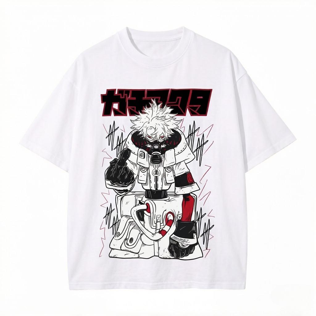 Anime-Stil T-Shirts Inklusive Streetwear Hip-Hop Stil Retro T-Shirts Kurzarmhemden Kleidung
