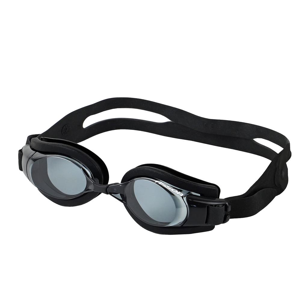 Yamamoto Kogaku Adult Swimming Goggles with Prescription UV Made In ASSOA Free Size Lenses, -2.0, Anti-Fog, Protection, Silicone, Japan, Black,
