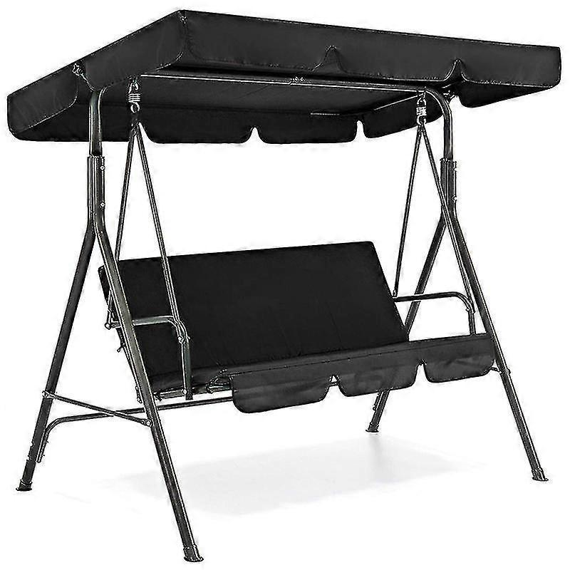 3 Seat Swing Canopies Seat Cushion Cover Set Patio Swing Chair Hammock Replacement Waterproof Garden