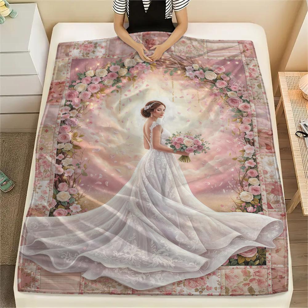 

1 шт. Фланелева ковдра з мультяшним принтом, Висока якість, Зручна для всіх сезонів, Декор для дому, Тепло та затишок, Ідеальний подарунок на Різдво, День народження 80cm x 120cm