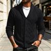 Herren Strick-Cardigan-Pullover, Farbe Knopfleiste Umlegekragen, Warm Vielseitig Trendig Herbst Winter Lässige Oberbekleidung