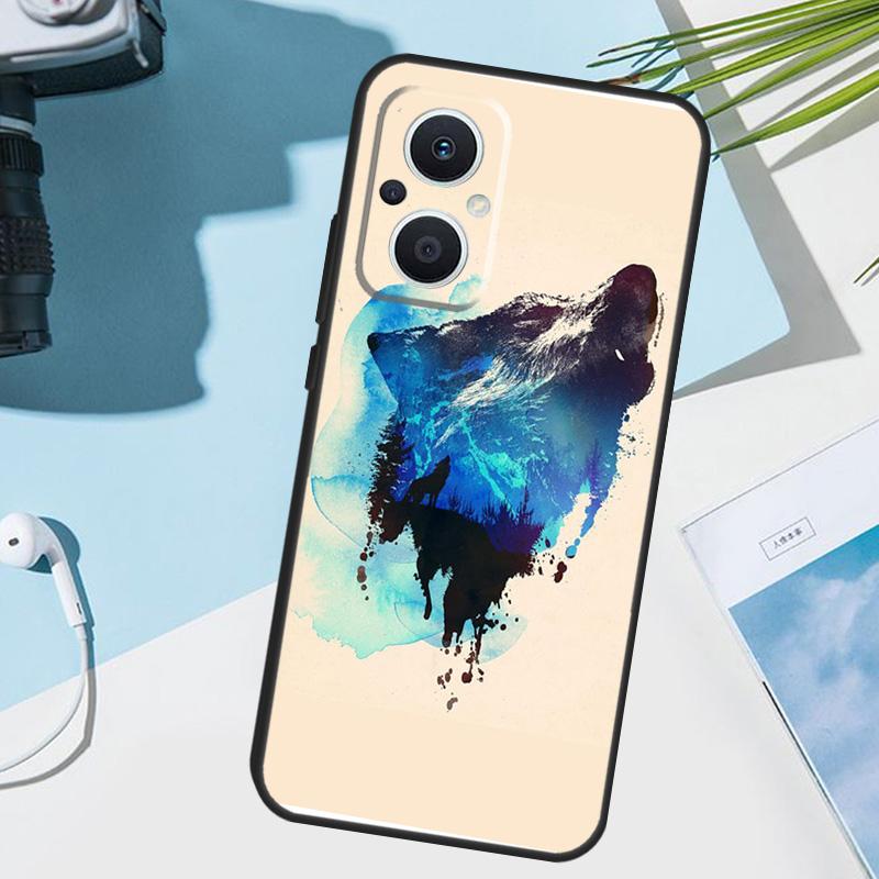 wolf art black Cover For OPPO Reno 14 F 13 12 11 10 Pro 11F 12F 13F 7 8 Lite OPPO Find X9 X8 X6 X5 Pro Case