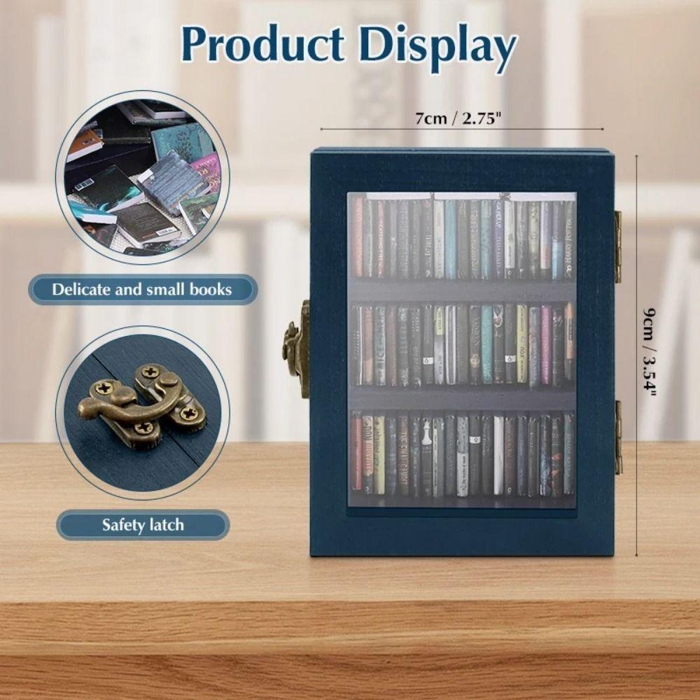 Creative Ornament Miniature Bookshelf Home Decoration Tiny Book Library  Bookshelf Decor