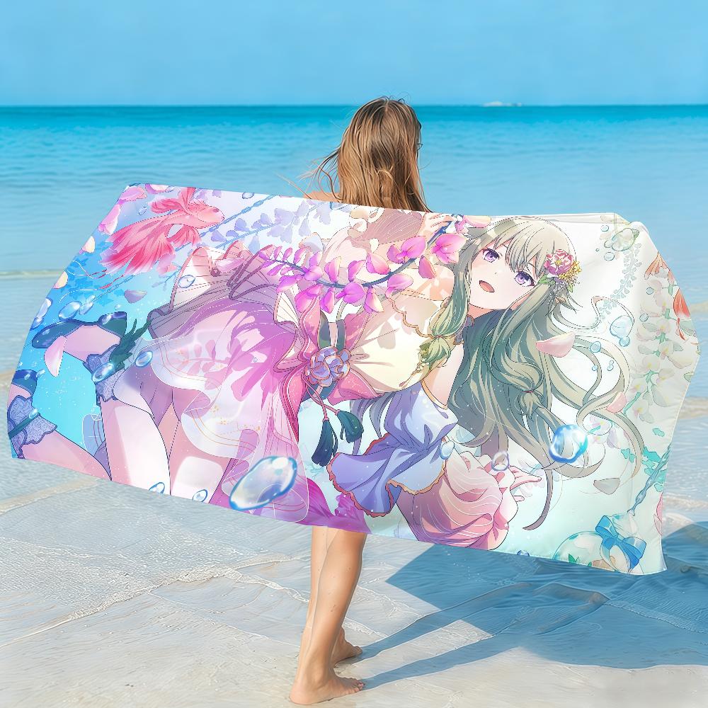 Anime Singer Nene Kusanagi Towel Quick Drying Beach Towels Are Suitable For Swimming Pools Camping Yoga And The Gym