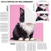 3-Piece Bedding Pillowcase Quilt Cover Set Cute Kitten Pink Background Pattern 2D Digital Printing For Bedroom Dormitory Decor